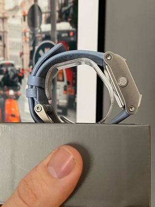 Reloj Nike Timing Cuadrado Azul/Plata