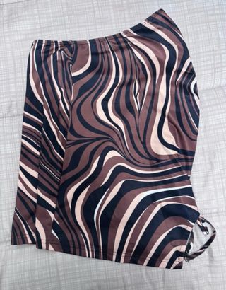 Minigonna Shein fantasia marrone/nera/beige. Tg S.