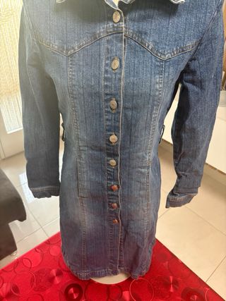 Vestido vaquero elástico T-M