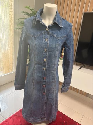 Vestido vaquero elástico T-M