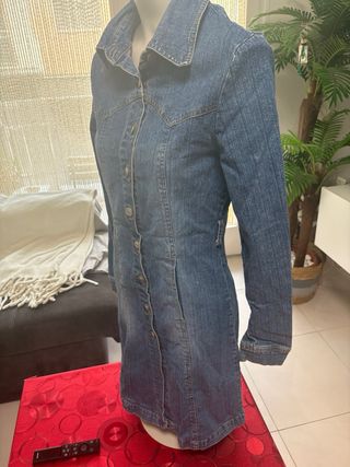 Vestido vaquero elástico T-M