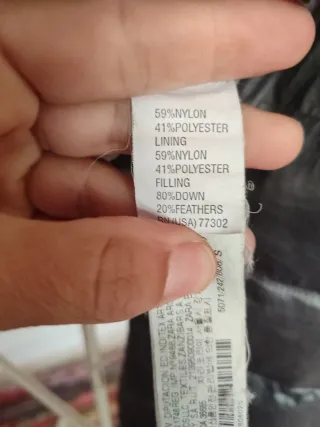 Chaqueta 80 % plumón 20 pluma Zara Talla M