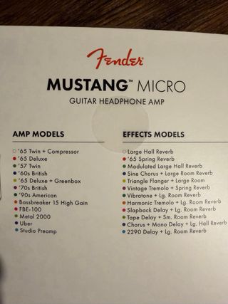 Fender Mustang Micro Amplificador Guitarra