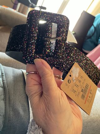 Cinturón Zara brillante multicolor,