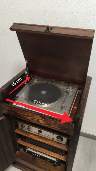 Mueble HI-FI MAdera oscura.SOLO EL MUEBLE