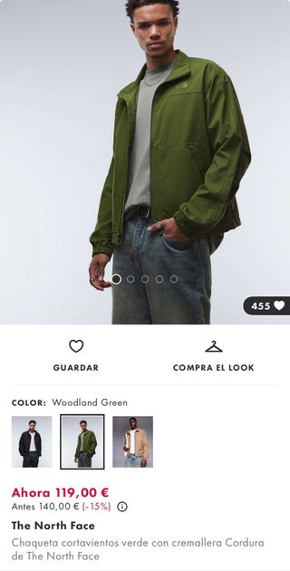 Chaqueta impermeable The North Face verde