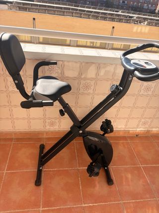 Bicicleta Estática Plegable Negra