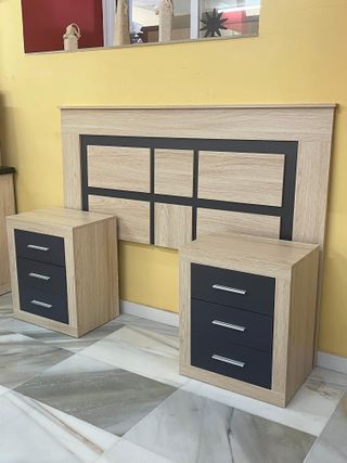 2 mesitas de noche con cabecero nuevo