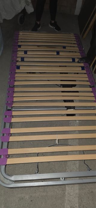 Somier eléctrico metálico con lamas de madera