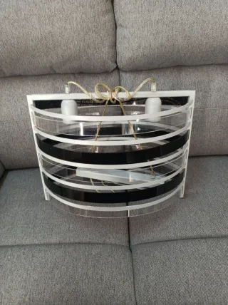 Lampadario moderno plexiglass e ferro battuto