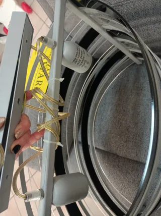 Lampadario moderno plexiglass e ferro battuto