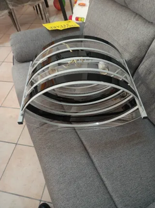 Lampadario moderno plexiglass e ferro battuto