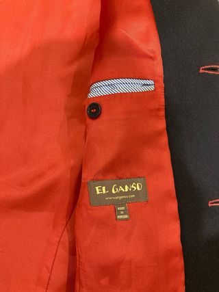 Abrigo El Ganso marino con Forro Rojo