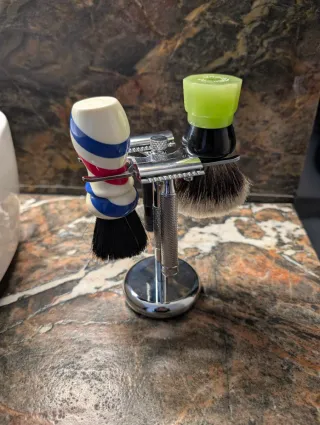 Soporte Afeitado Clásico Yaqi Plata