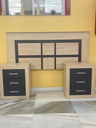 oferta! 2 mesitas de noche con cabecero