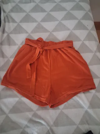 Pantalones cortos rosas de cintura alta