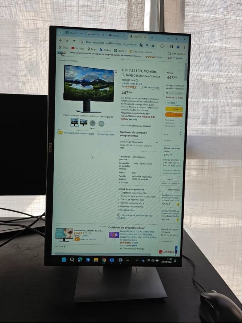 Monitor Dell P2419H 24 Profesional afbeelding 4