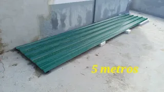 Chapa metálica verde 5 metros. Nuevas. Galdar