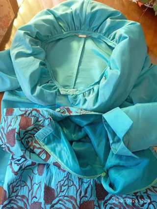 Traje ceremonia azul y marrón