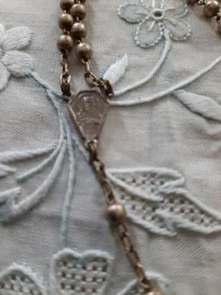 Rosario con grani metallo