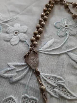 Rosario con grani metallo