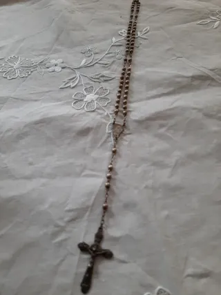 Rosario con grani metallo