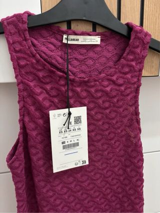 Vestido morado Pull and Bear