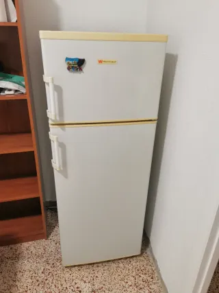 Nevera blanca con congelador