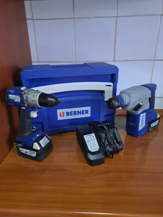 Berner Trapano 18V + Martello + Caricabatterie