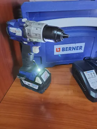 Berner Trapano 18V + Martello + Caricabatterie