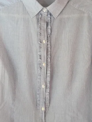 Camisa Zara rayas azul y blanco mujer