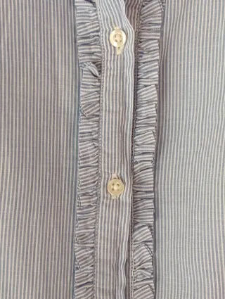 Camisa Zara rayas azul y blanco mujer