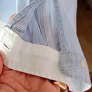 Camisa Zara rayas azul y blanco mujer