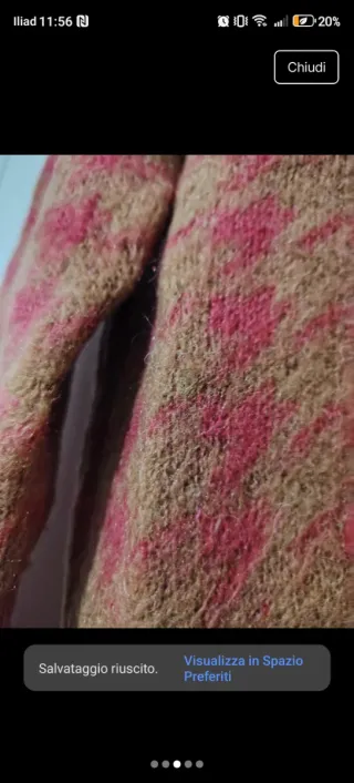 Maglioncino Nana lana e mohair beige e fucsia