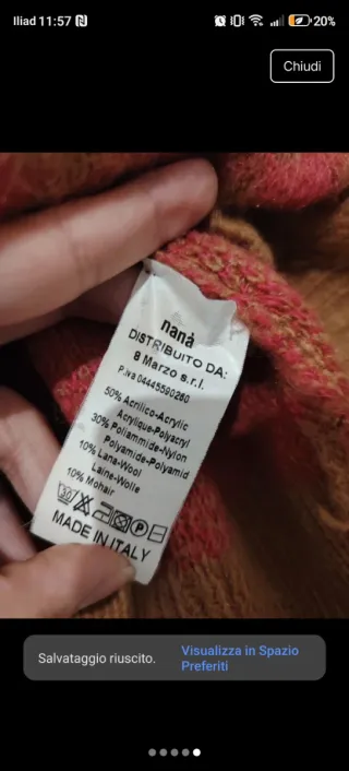 Maglioncino Nana lana e mohair beige e fucsia