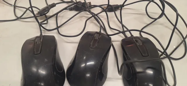Ratones USB Negros (3 unidades)