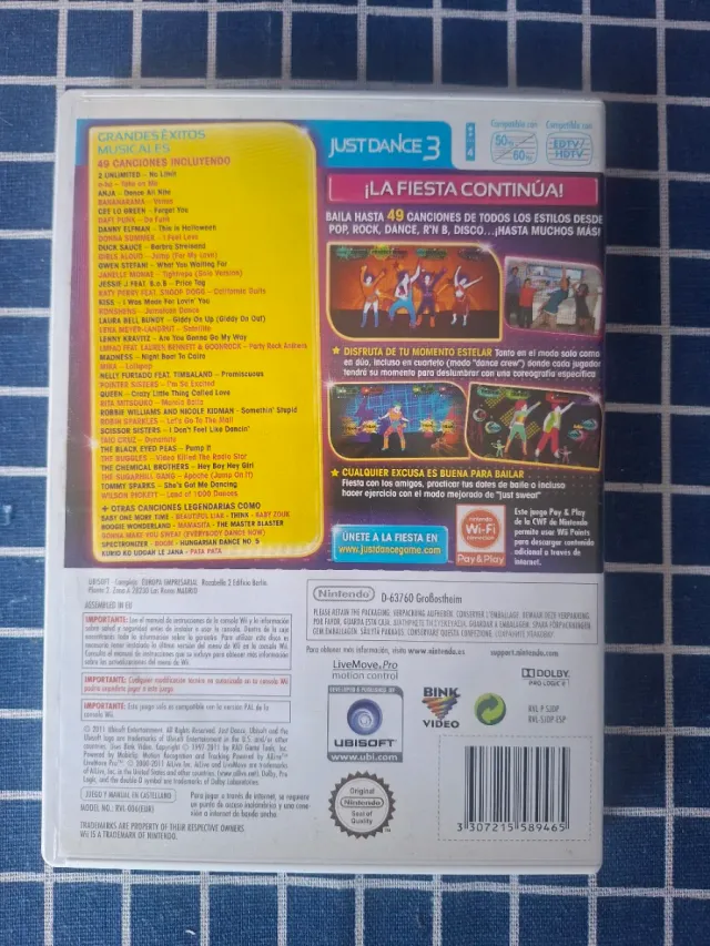 🇪🇸Wii JUST DANCE 3 ORIGINAL COMPLETO