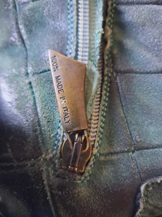 Botines cuero verde reptil cremallera