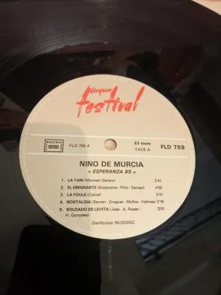 Vinilo Nino de Murcia - Esperanza 85