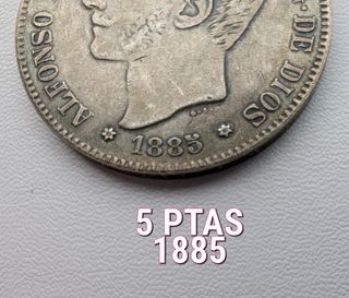 5 Pesetas 1885 Rey Alfonso XII