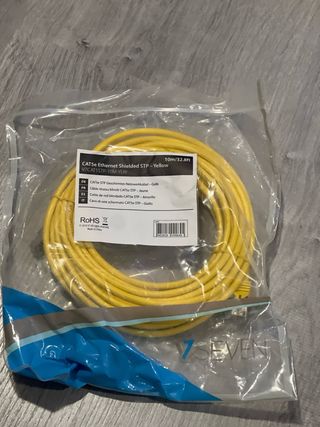 Cable de Red CAT5e STP 10m Gris