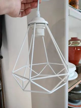 Lámpara de techo forja blanca