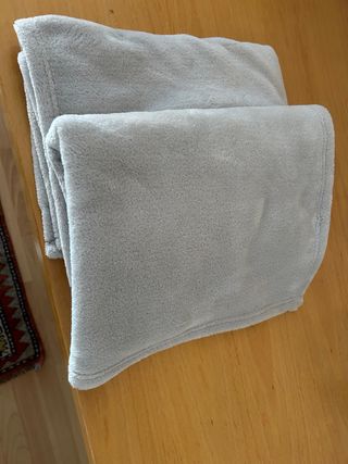 2 Mantas Suaves para Cuna Gris clarito