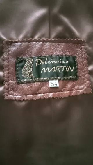 Cazadora Piel Marrón Talla 54