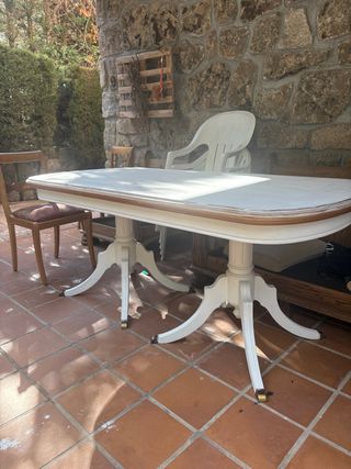 Mesa comedor extensible restaurada