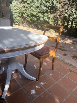 Mesa comedor extensible restaurada