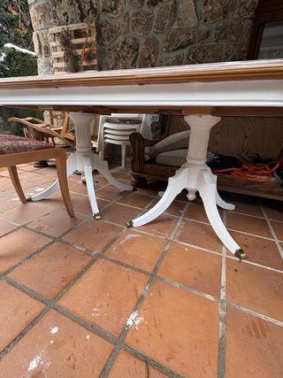 Mesa comedor extensible restaurada