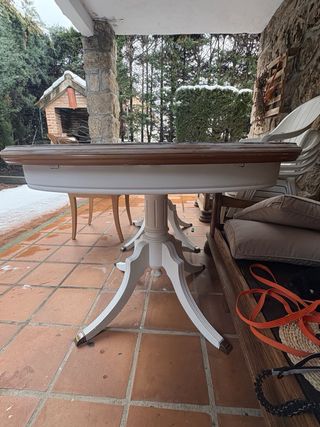 Mesa comedor extensible restaurada