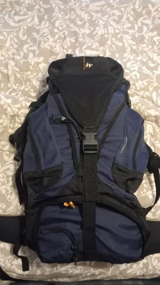 Mochila Forclaz 70L Viaje Negra/Azul