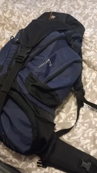 Mochila Forclaz 70L Viaje Negra/Azul